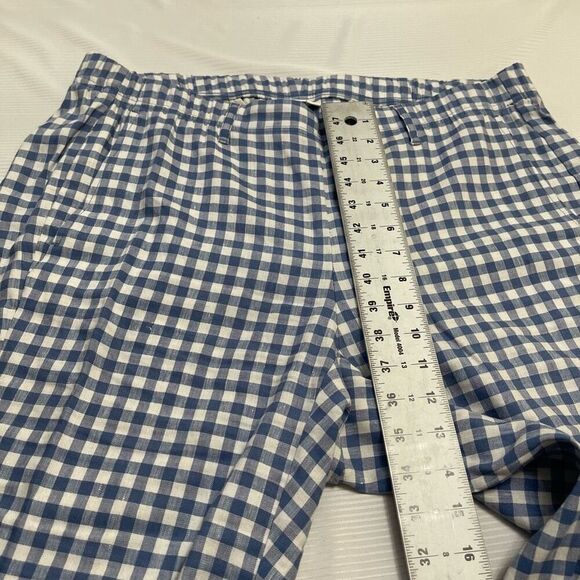 J. Jill Linen Stretch Blue White Capri Crop Linen Pants Size XL - Picture 6 of 10